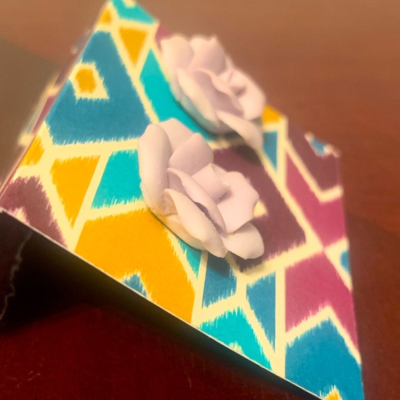 Lavender Clay Earrings - Picture 3 of 8